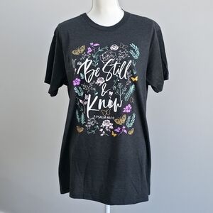 Love in Faith | Be Still Tee with Colorful Floral Design